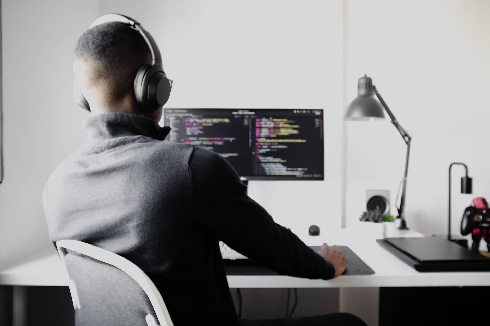 Developer at his desk. (Best Practices for Picking PostgreSQL Data Types)