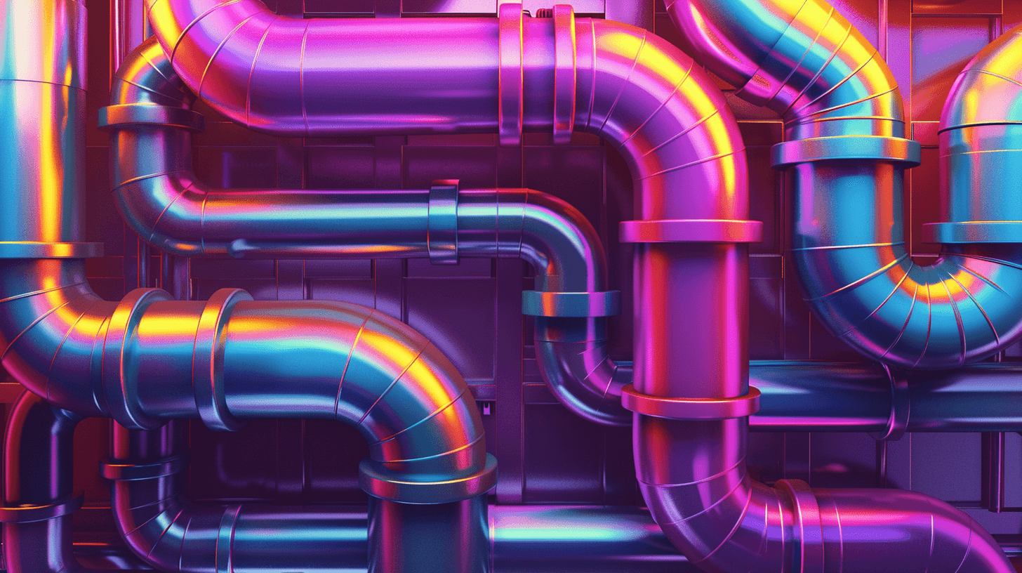 Several pipes in neon colors. Function Pipelines: Building Functional Programming Into PostgreSQL Using Custom Operators
