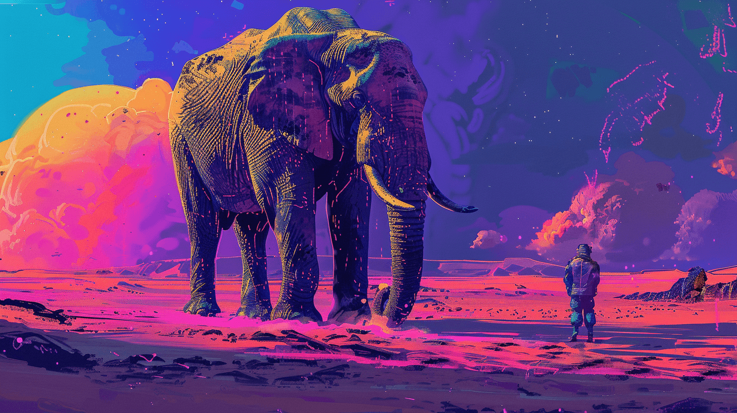 A large elephant standing next to a human figure in a desert—What InfluxDB got wrong