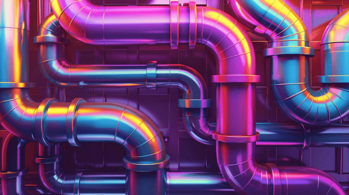 Several pipes in neon colors. Function Pipelines: Building Functional Programming Into PostgreSQL Using Custom Operators