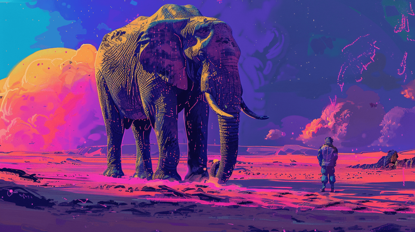 A large elephant standing next to a human figure in a desert—What InfluxDB got wrong