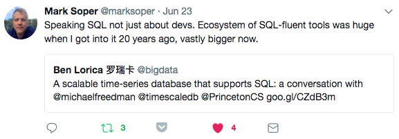A tweet highlight the huge ecosystem of SQL-fluent tools