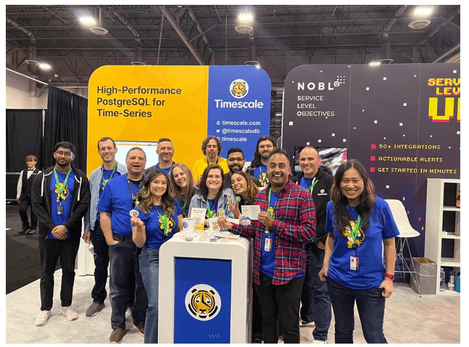The Timescale Team at AWS Re:Invent in Las Vegas, last November